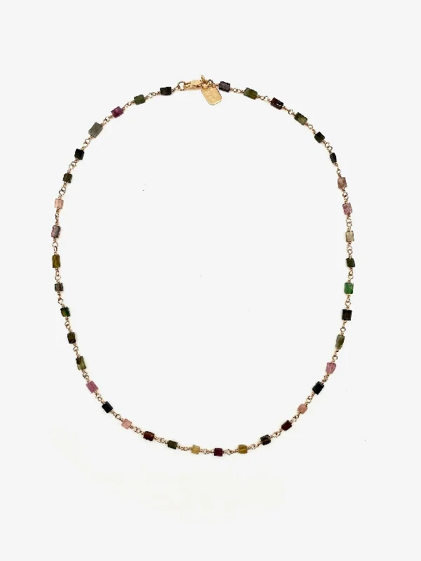 Tourmaline Cube Necklace