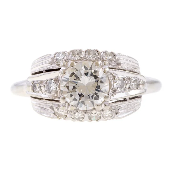 Vintage Diamond Engagement Ring, RBC 0.70ct.