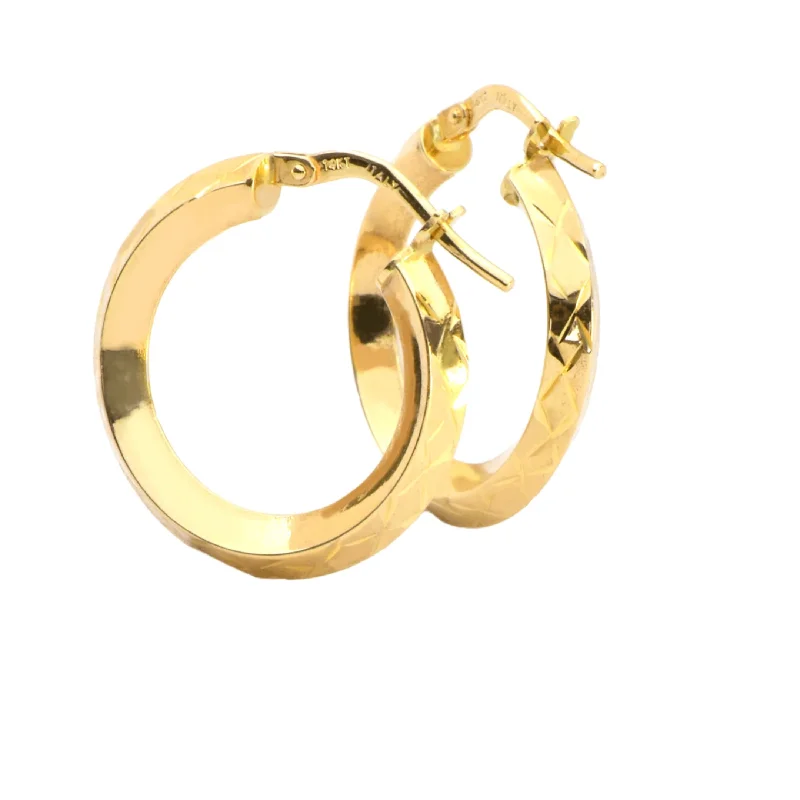 Yellow Gold Hoop Earrings -14-Karat Solid Yellow Gold Hoop  Earrings :  Fun & Fab Hoop Earrings