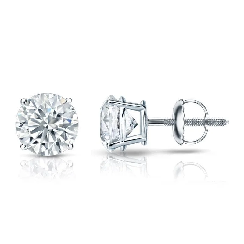 Auriya 1 1/4ctw Round Diamond Stud Earrings 14K Gold GIA Certified