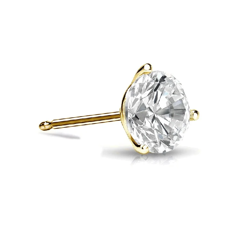 Auriya 14k Gold 1/3ct TDW Round SINGLE STUD (1) Diamond Earring