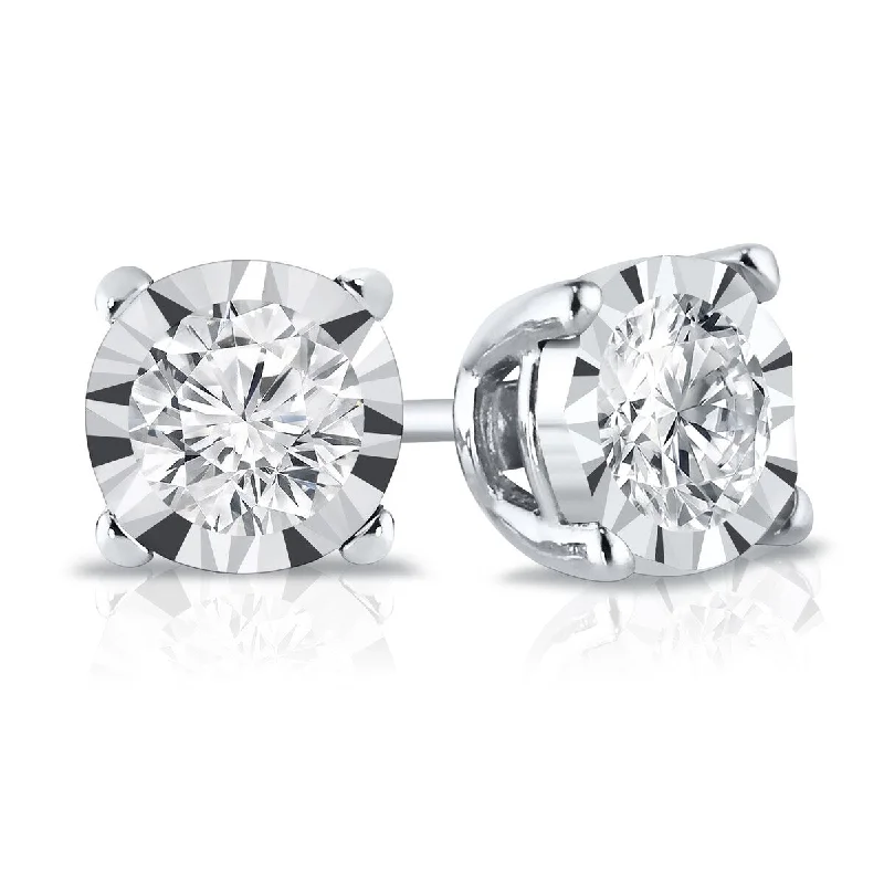 Auriya 14k Gold 3/8ctw Round Diamond Stud Earrings (G-H, VS1-VS2)