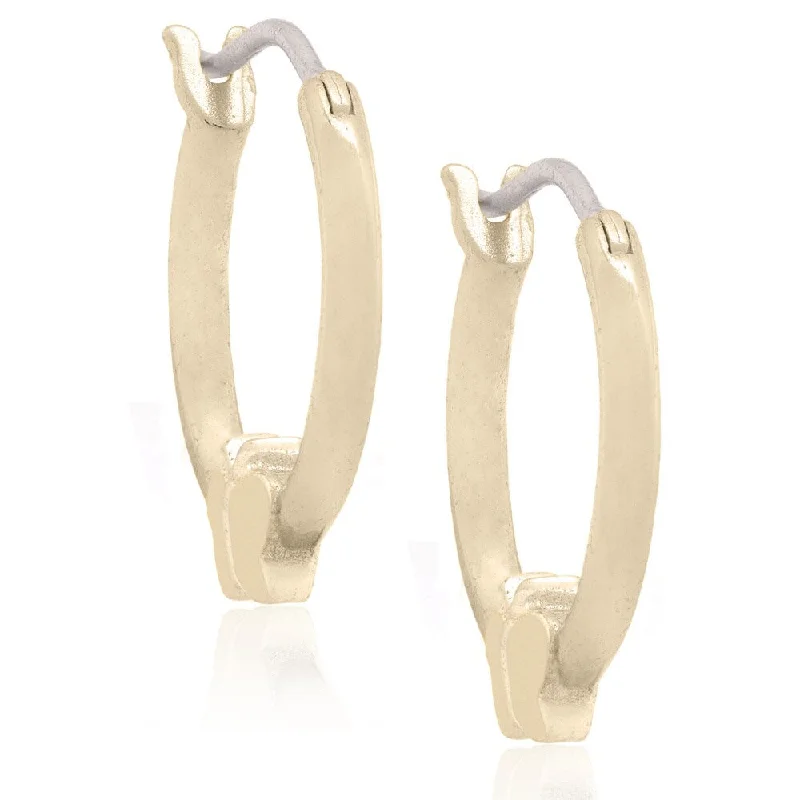 Molly and Emma 18k Gold Overlay Children's Butterfly Hoop Earrings