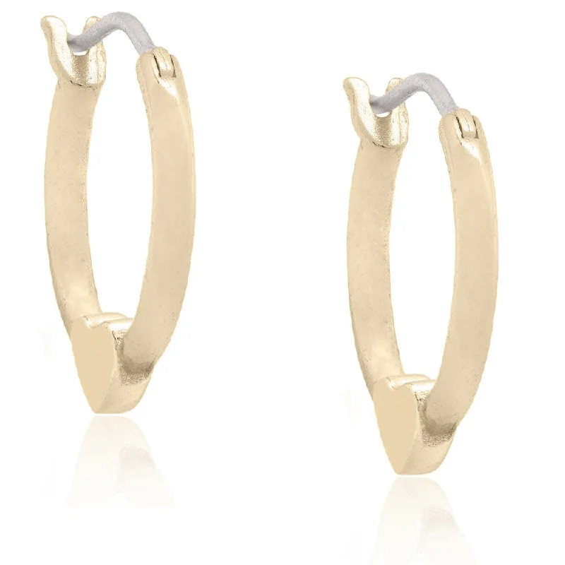 Molly and Emma 18k Gold Overlay Children's Heart Hoop Earrings