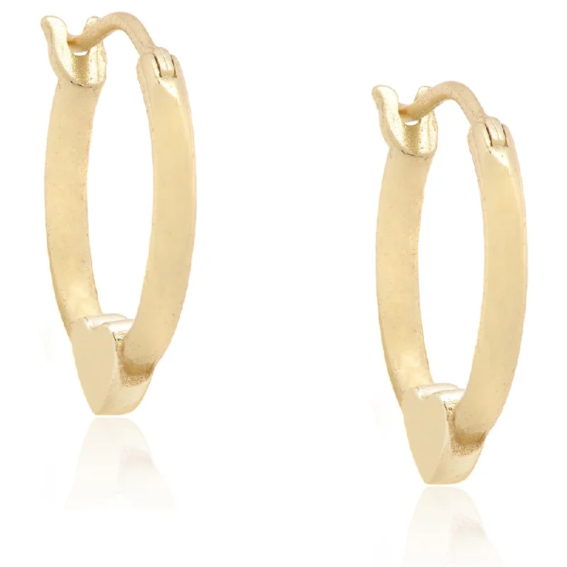 Molly and Emma 18k Gold Overlay Children's Heart Hoop Earrings