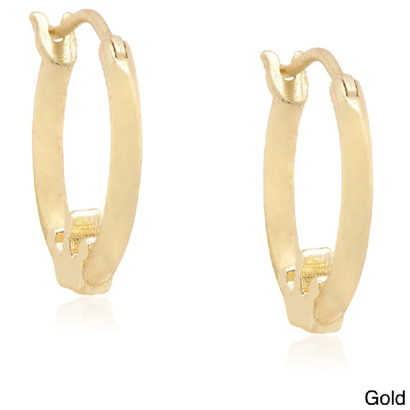 Molly and Emma Silver Children's Crown Hoop Earrings