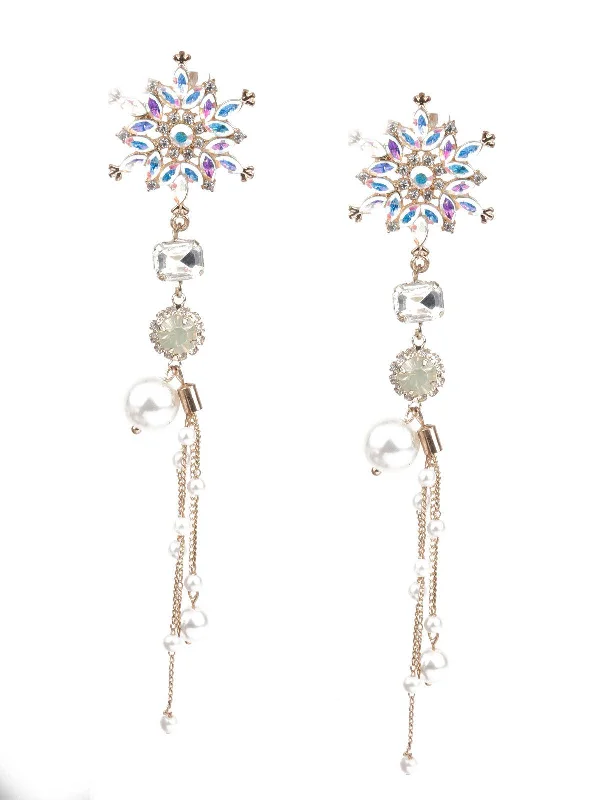 Odette Women Multicolor Floral Dangler Earring