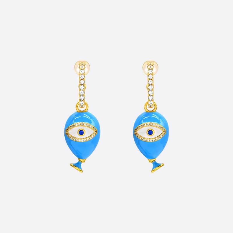 Sahi London Age of Innocence Blue Eye Dangle Earrings