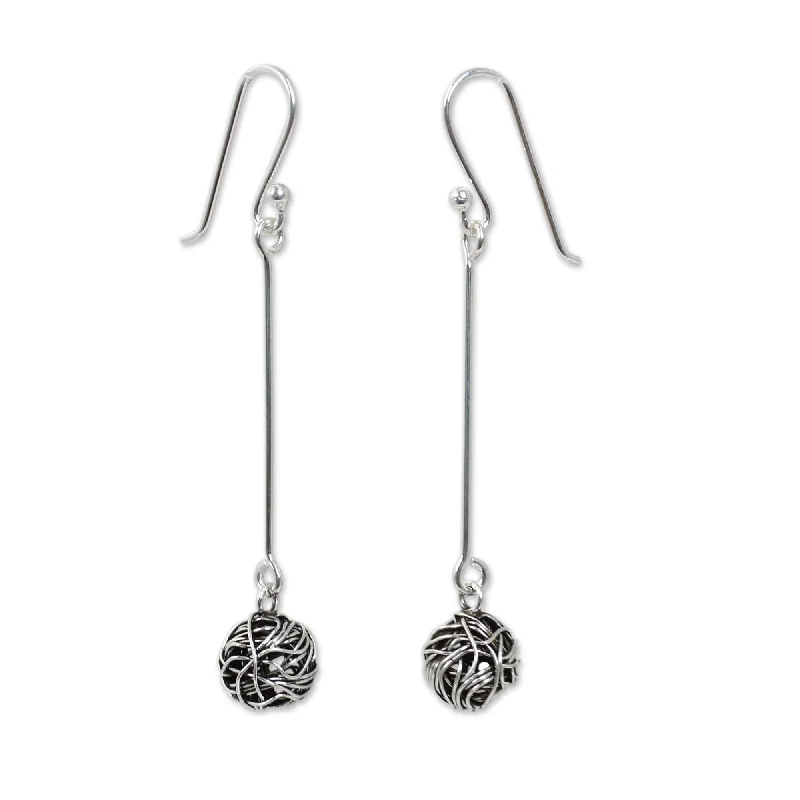 Sterling Silver 'Tangle' Earrings (Thailand)