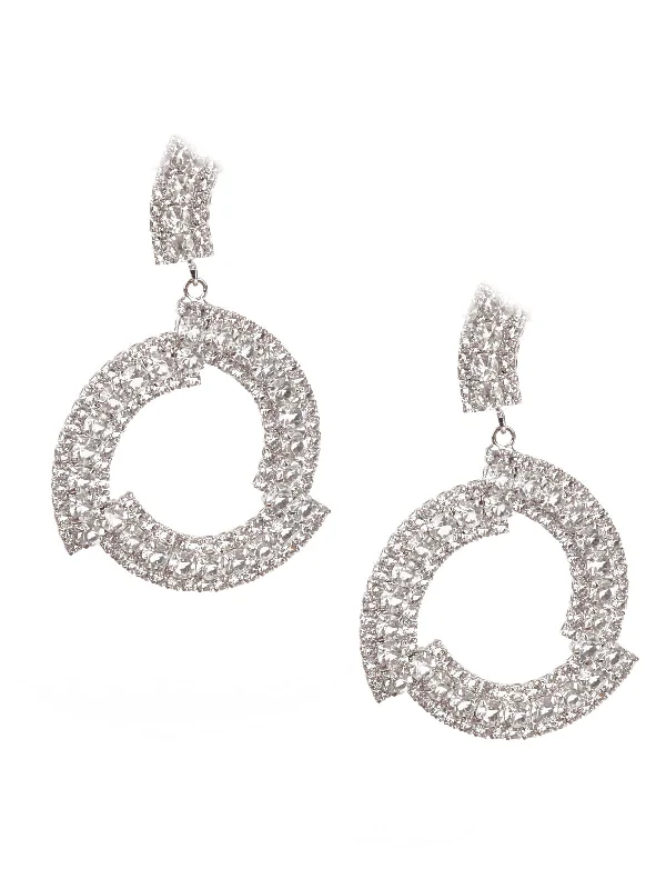 Odette Women Sunshine Big White Hoop Earrings