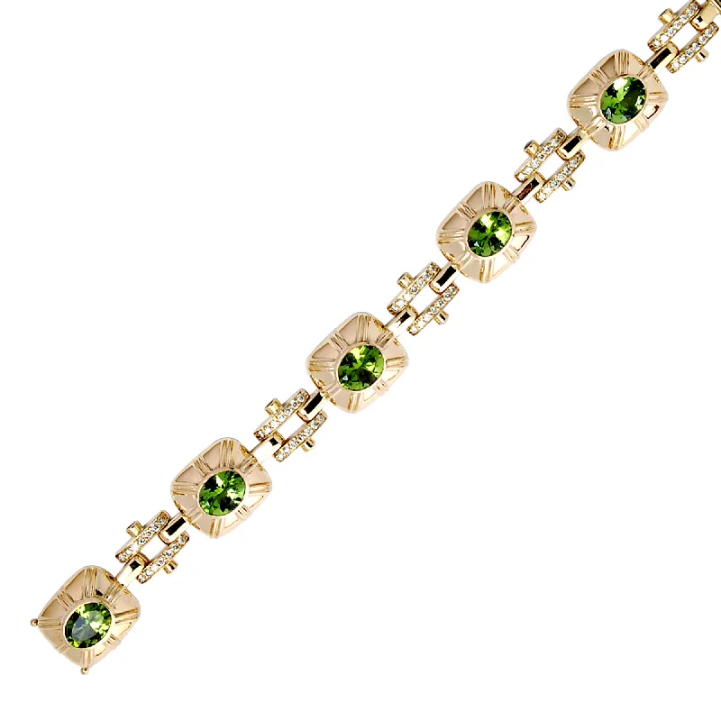 Bracelet- Peridot And Diamond