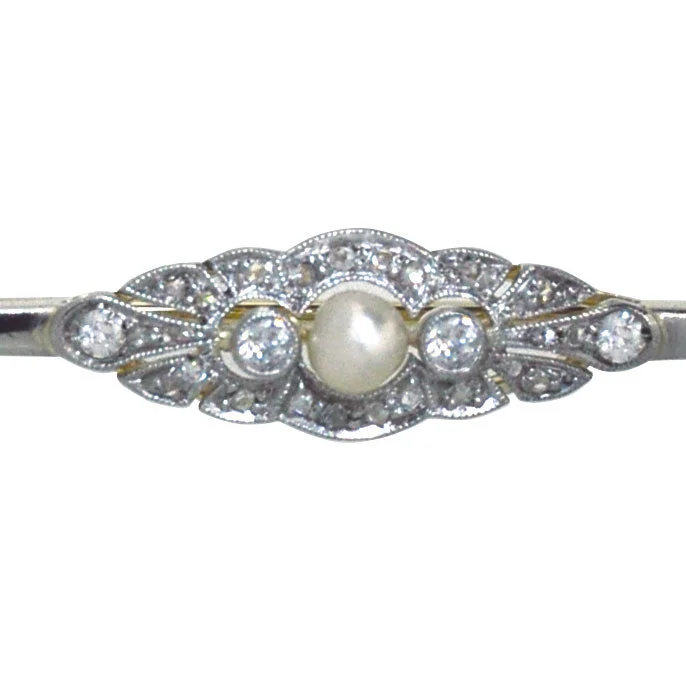 Diamond & Pearl Brooch