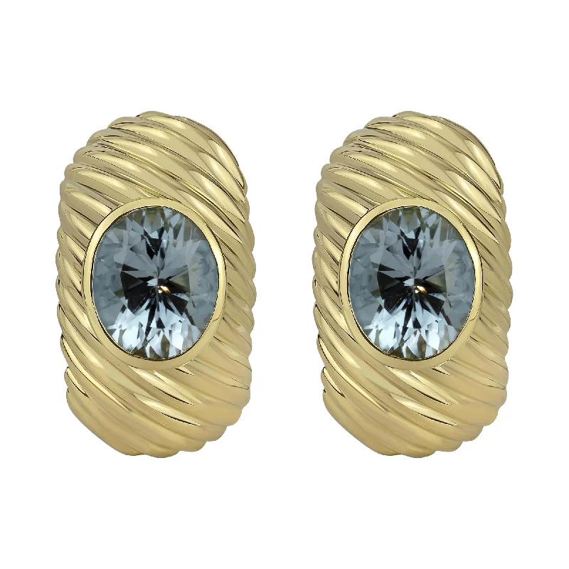 Earrings- Blue Topaz