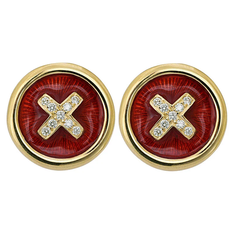 Earrings- Diamond (Enamel)