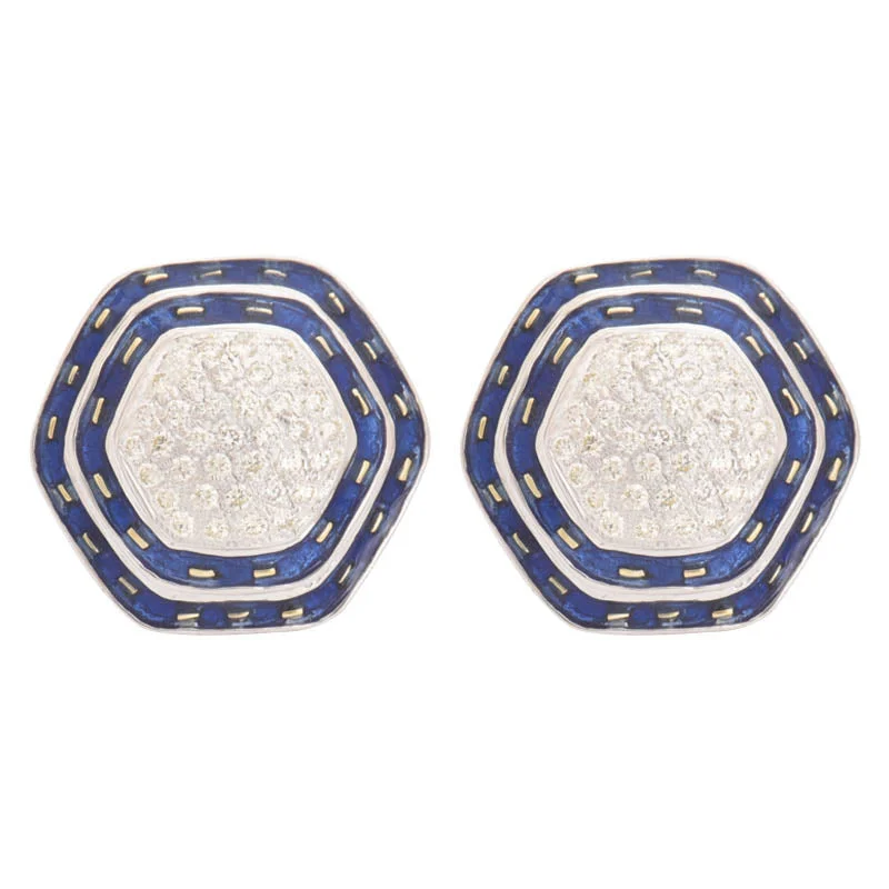 Earrings- Diamond (Enamel)