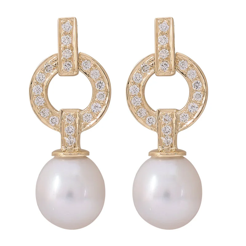 Earrings- South Sea Pearl and Diamond