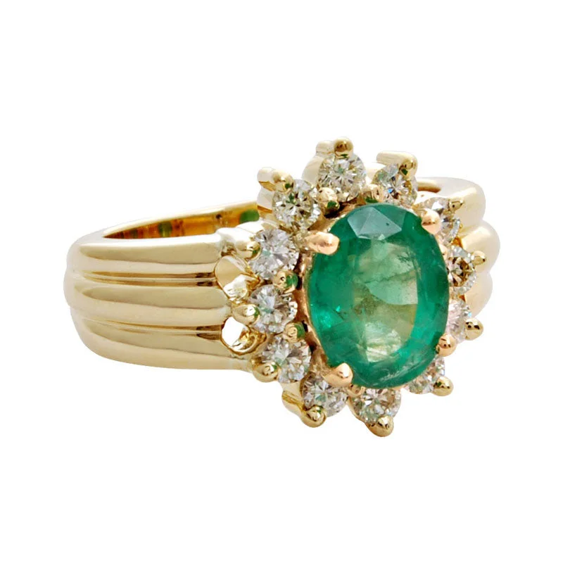 Ring- Emerald And Diamond