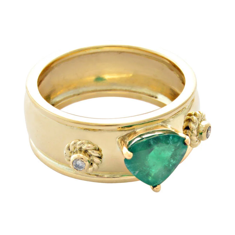 Ring- Emerald And Diamond