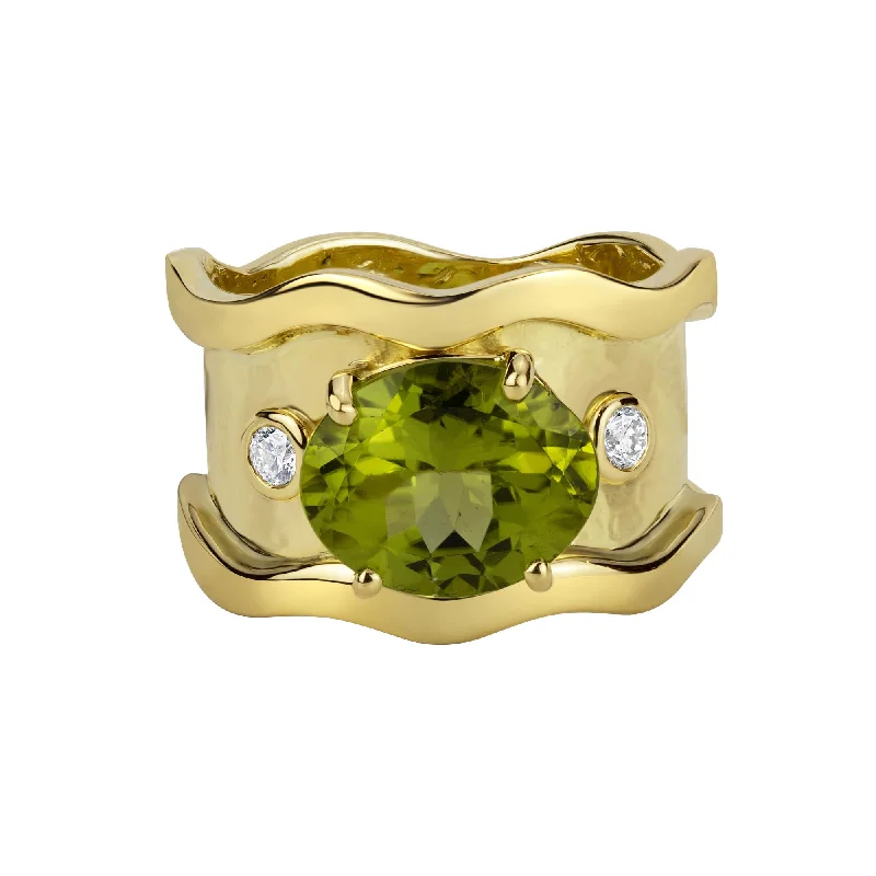 Ring - Peridot And Diamond