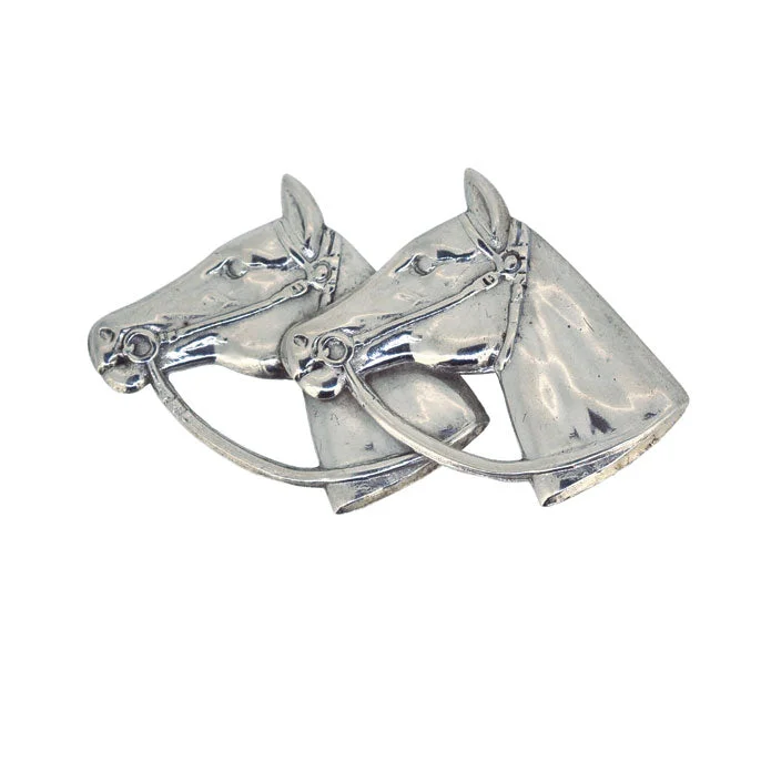 Silver Horse Head Brooch