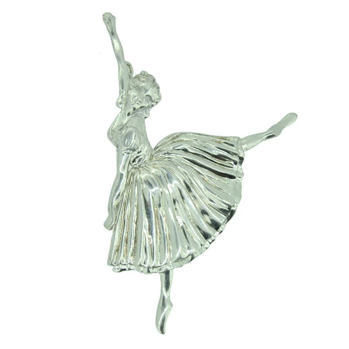 Hallmarked Silver Ballerina Brooch